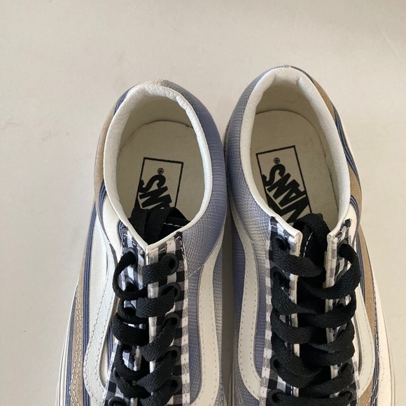 NWOT Vans Old Skool Prep Retro Blue & White Lace Up Sneakers Sz 7.5 - Picture 2 of 11